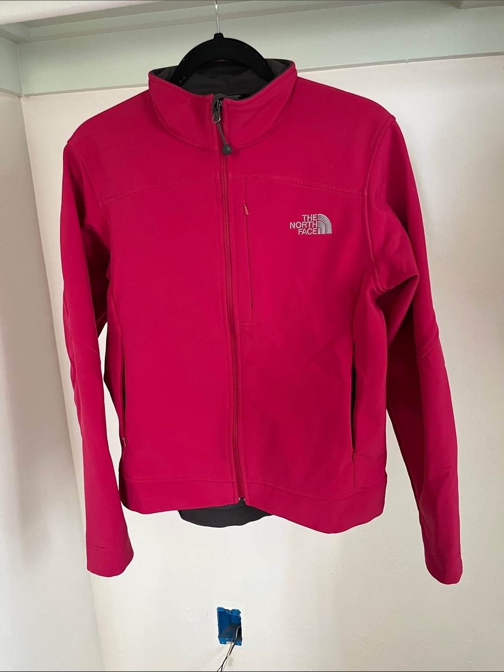 The North Face Hot Pink Full-Zip Softshell Jacket